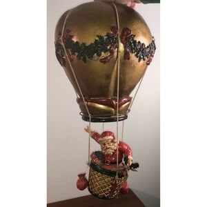 Christmas Santa Hot Air Balloon 17" Long Reindeer